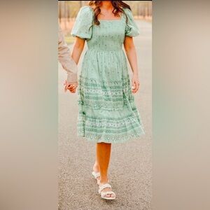 Green beautiful dress